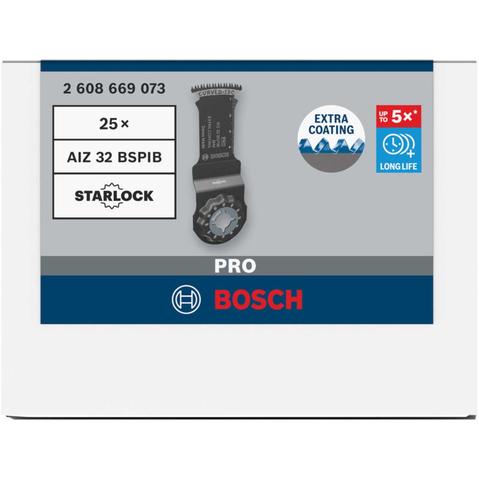 PRO AIZ 32 BSPIB Blatt für Multifunktionswerkzeuge, 32 x 50 mm, 25-tlg.
