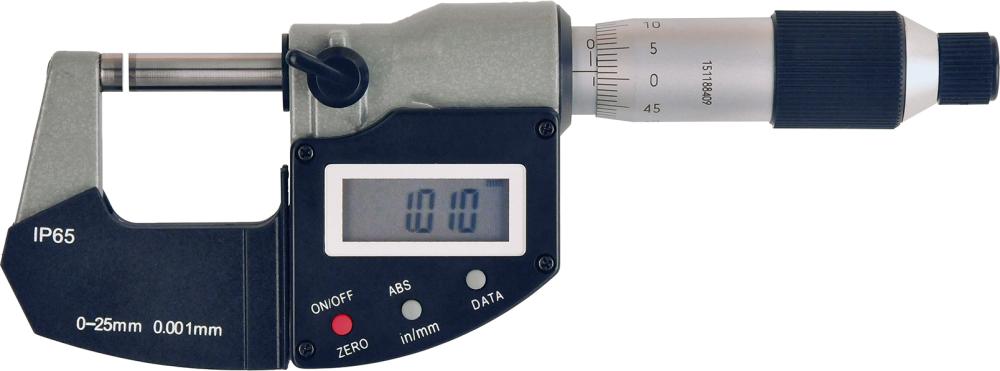 Format Bügelmessschraube IP65 digital im Etui 0-25mm