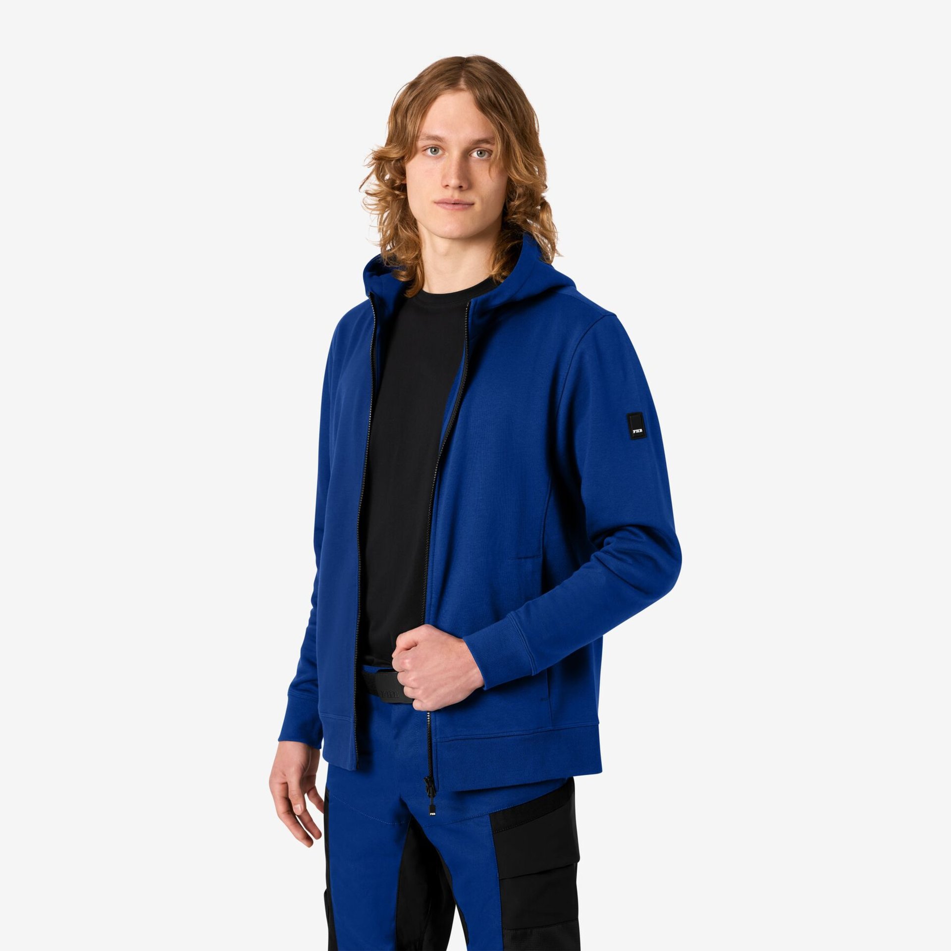 QUENTIN Hoodie-Jacke unisex royalblau XS