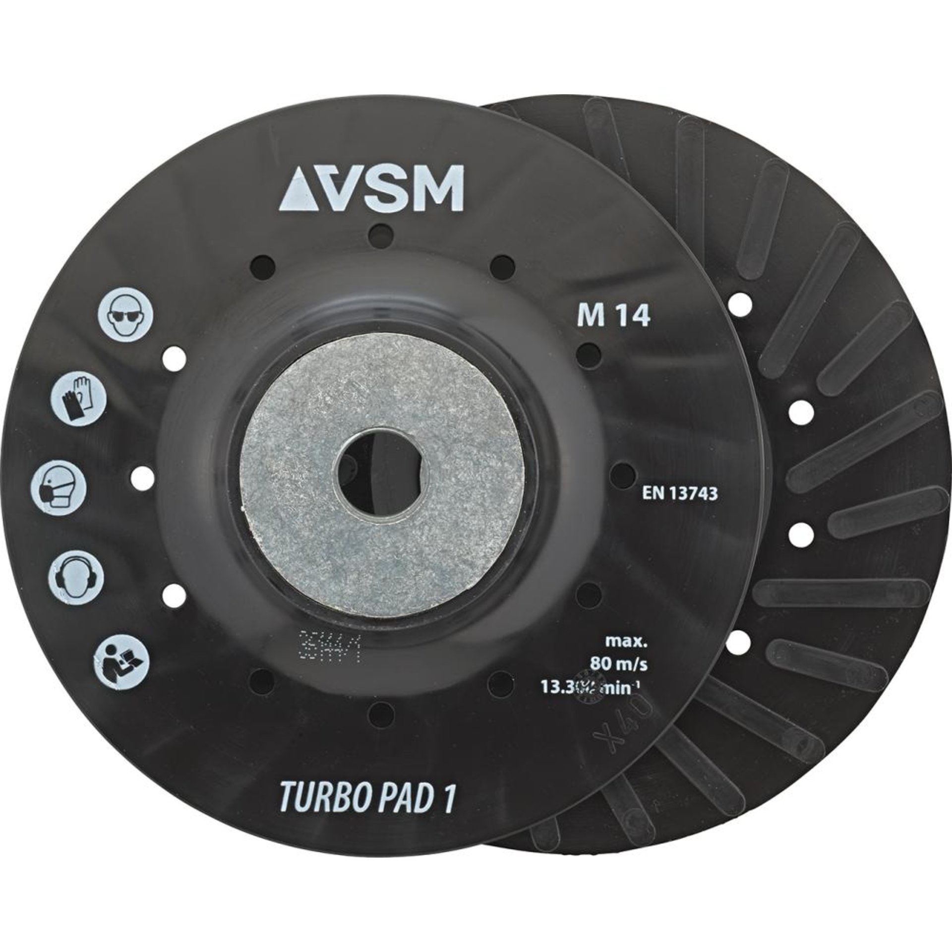 Stützteller TURBO PAD 1 gerippt M14 180mm VSM