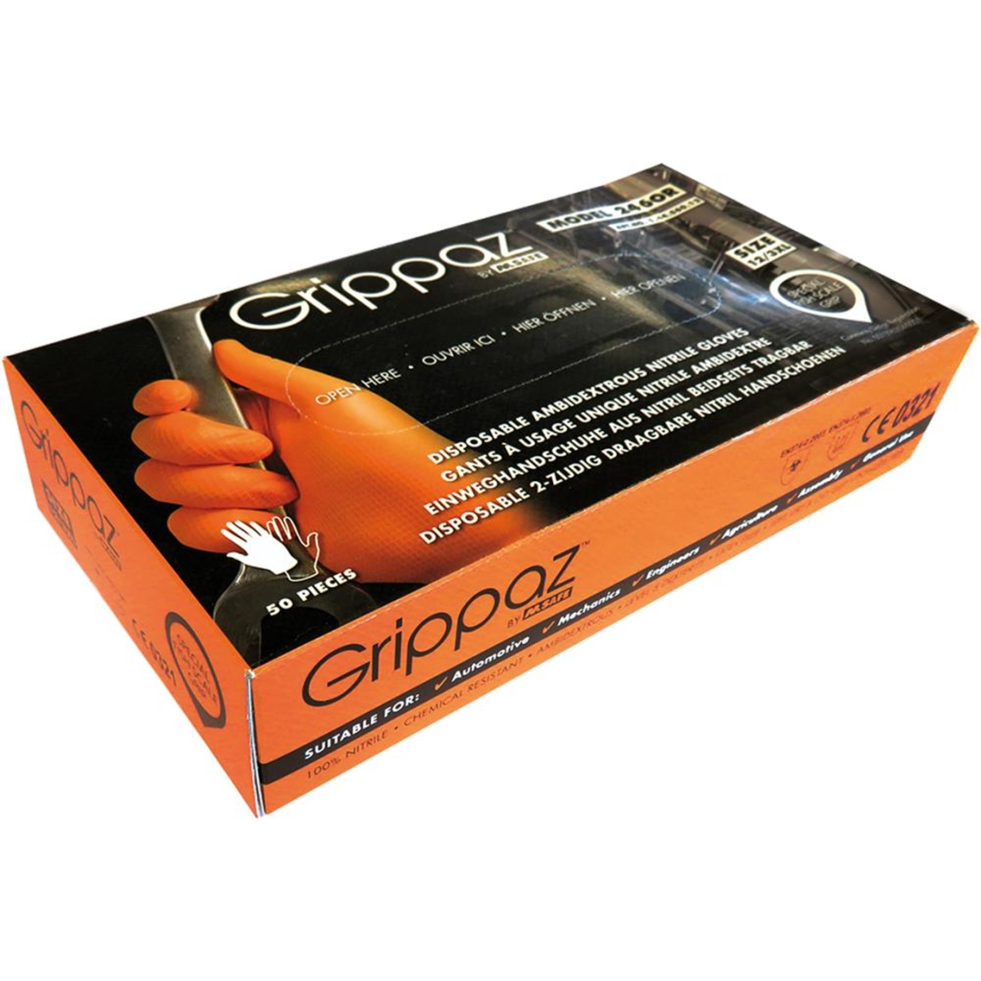Handschuh Grippaz,schwarz, Gr.M, Box a 50 Stück