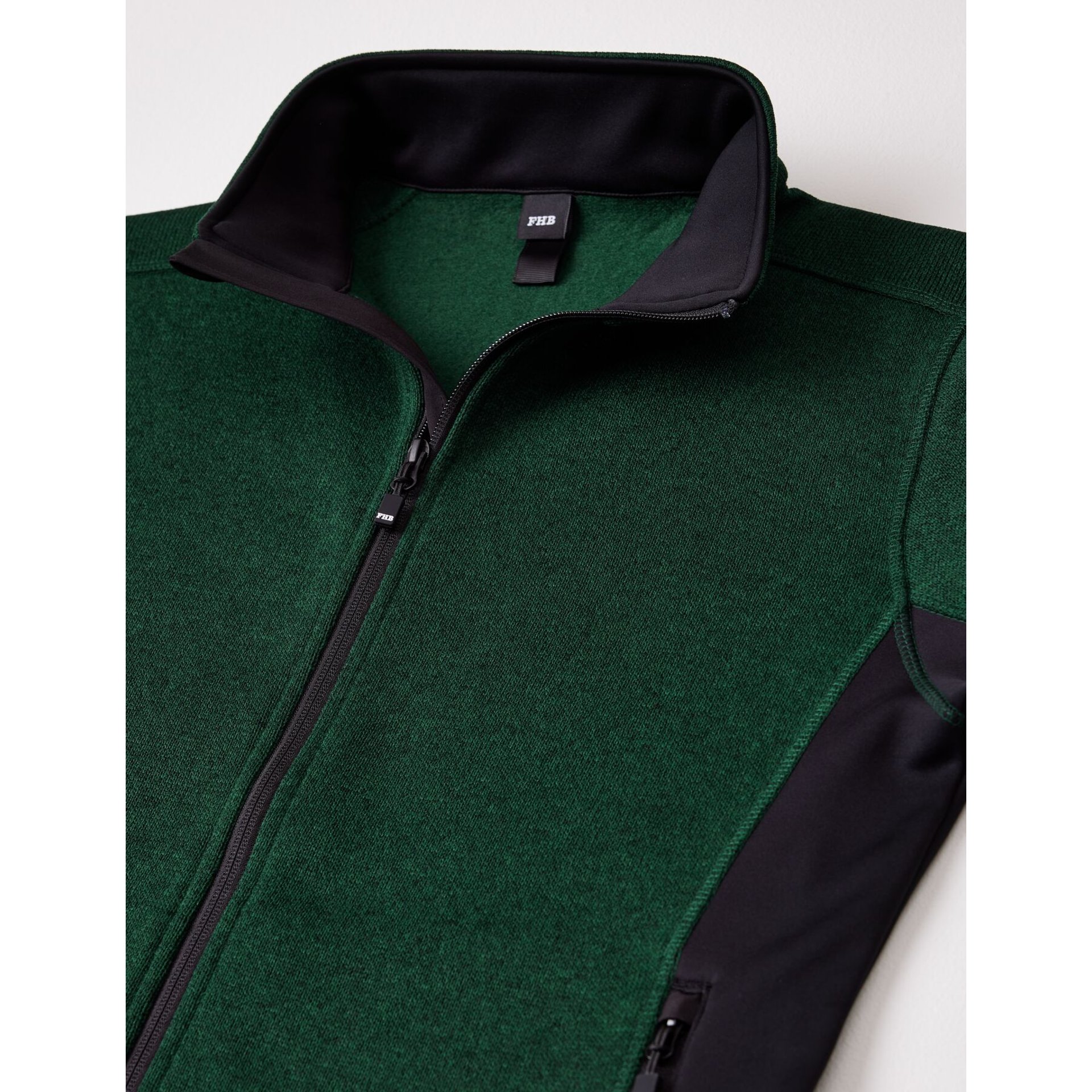 CHRISTOPH Strick-Fleece-Jacke Herren grün-schwarz L