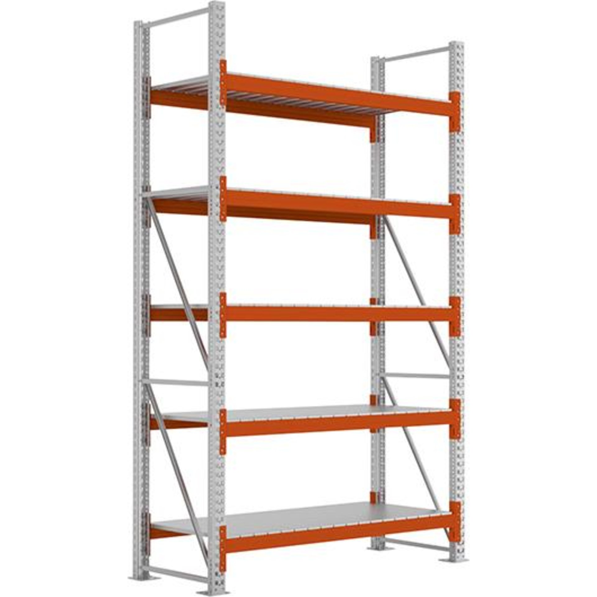 Großfachregal MULTIPAL S B1825xT800xH3300 mm Grundfeld 5 Böden Fachlast 1800kg