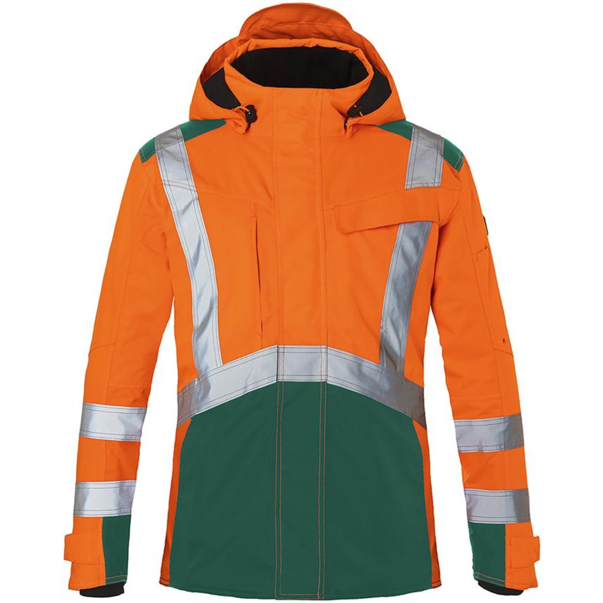 Hardshell-Jacke, warnorange/moosgrün, Gr.S REFLECTIQ