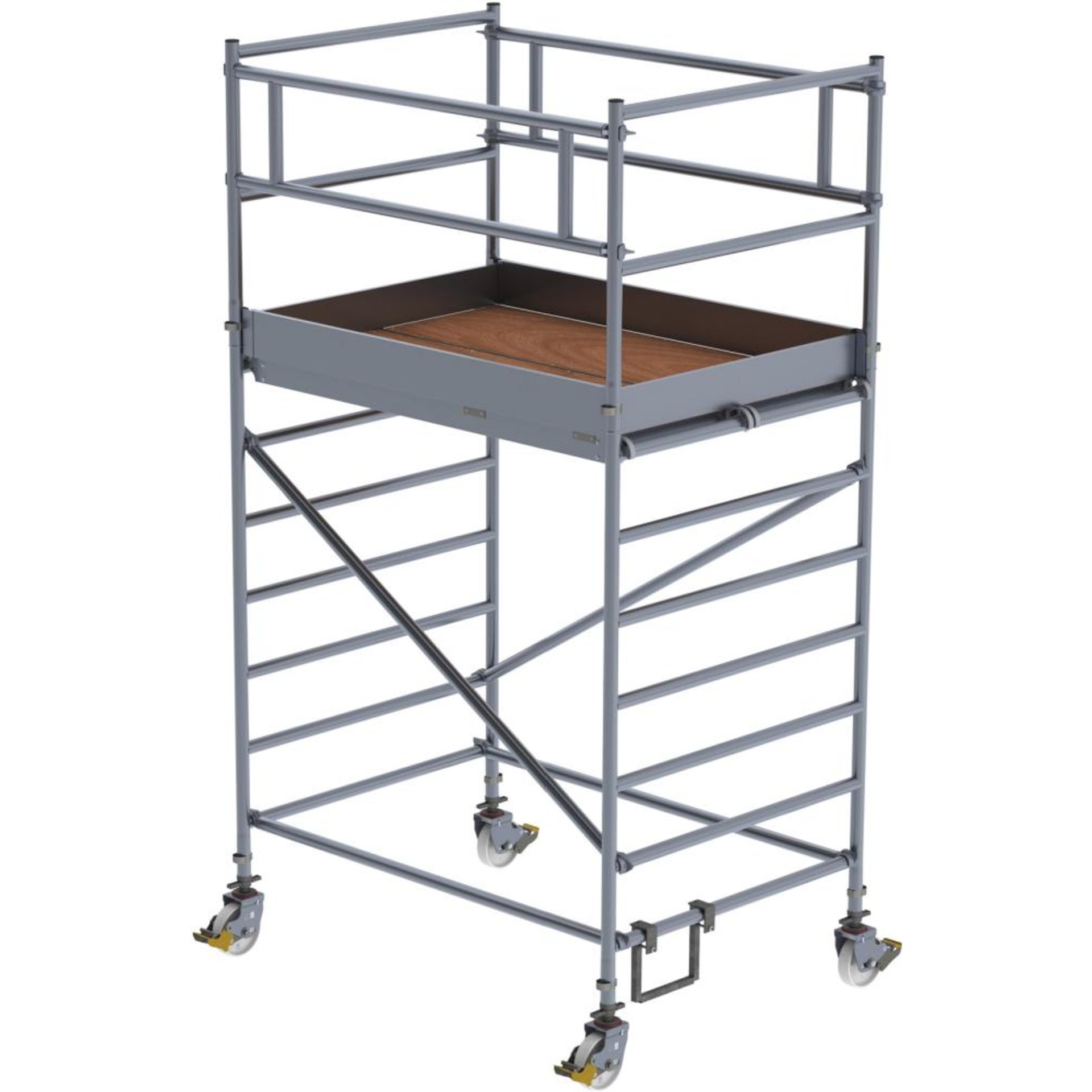 Rollgerüst m. Fahrbalken Plattform B1800xT750 mm Plattformhöhe 2,35 m Arbeitshöhe bis 4,35 m
