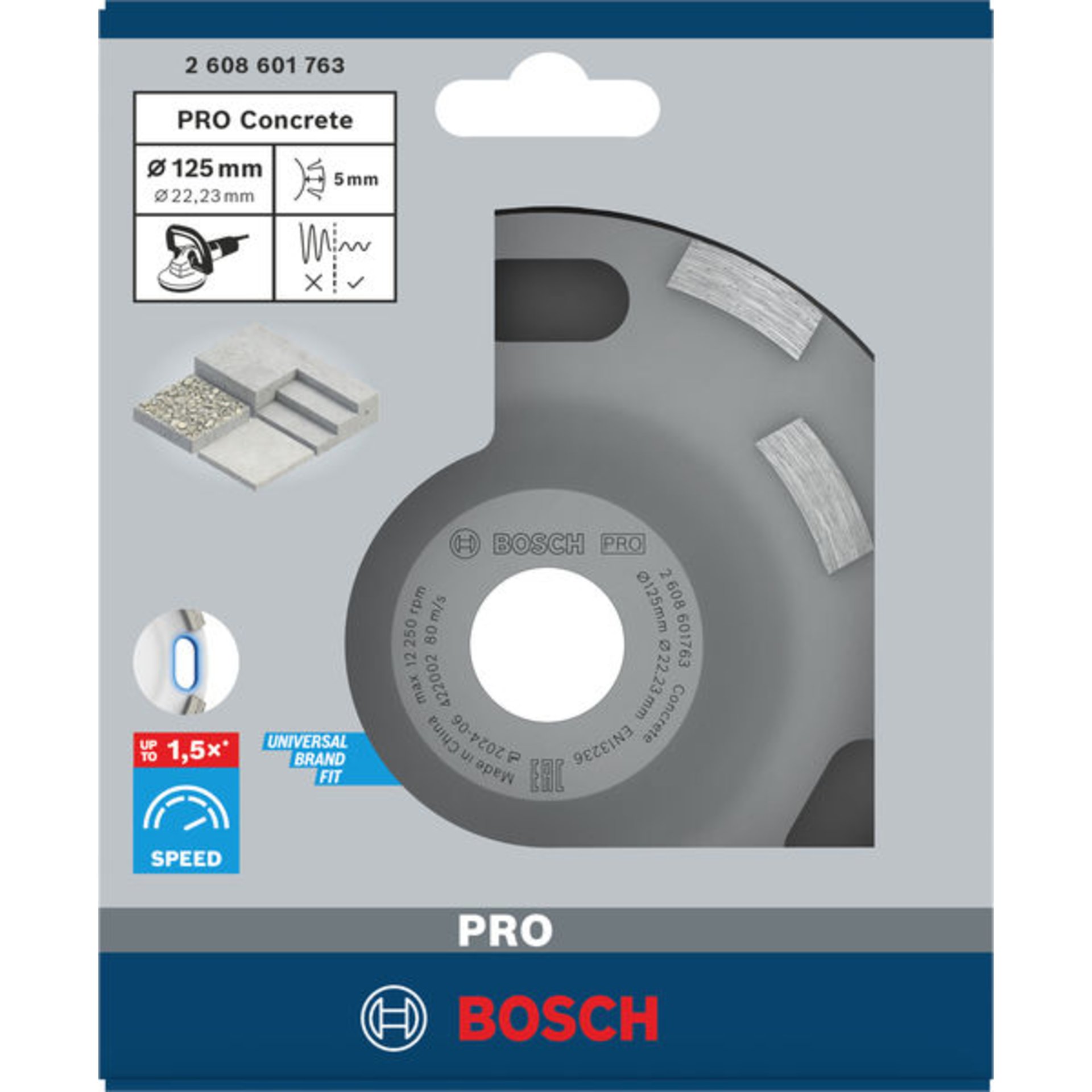 PRO Concrete Topfscheibe, 50 x 125 mm, 22,23 mm