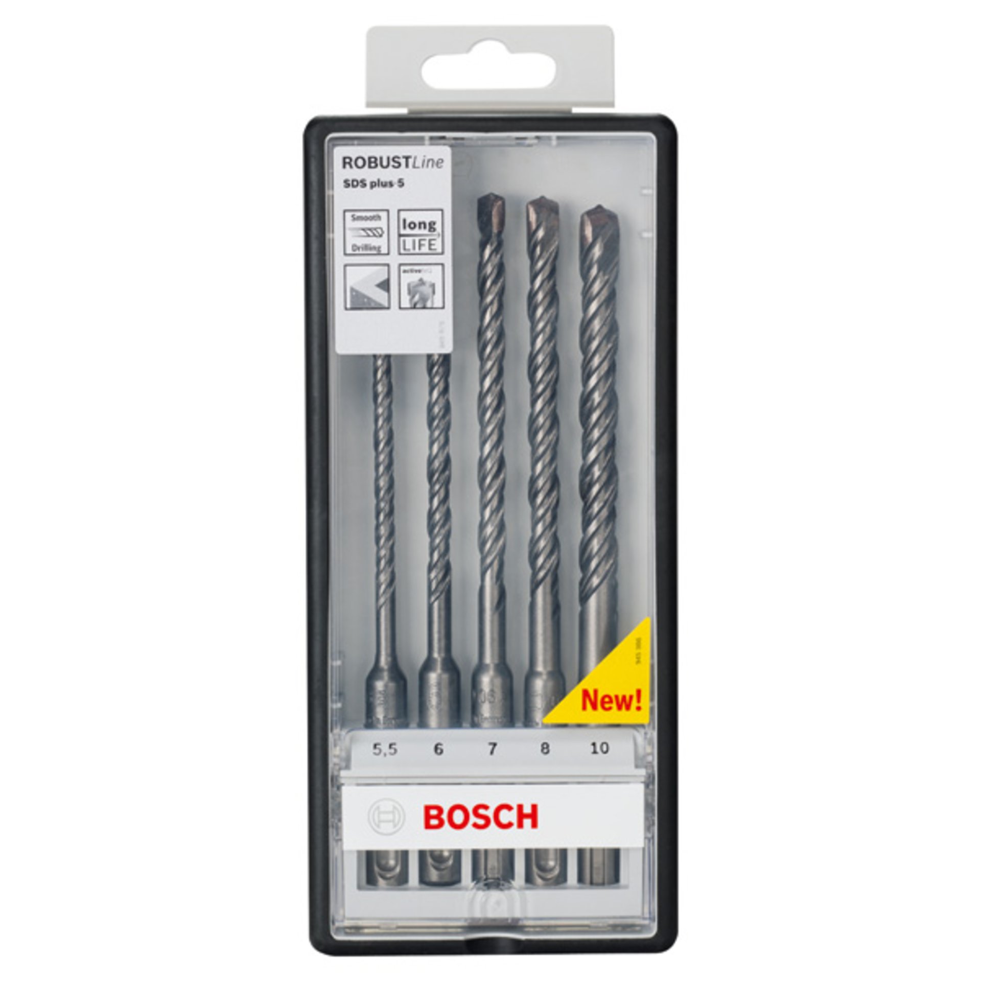 SDS plus-5 Hammerbohrer-Set, Robust Line, 5-tlg., 5,5-10 mm