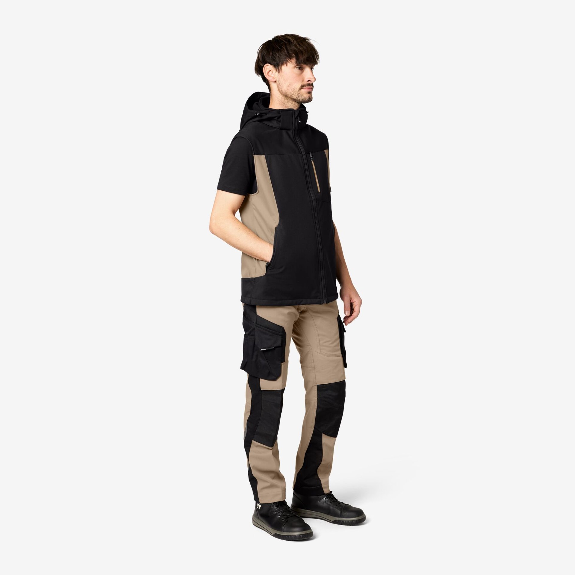 FLORIAN Arbeitshose beige-schwarz 88