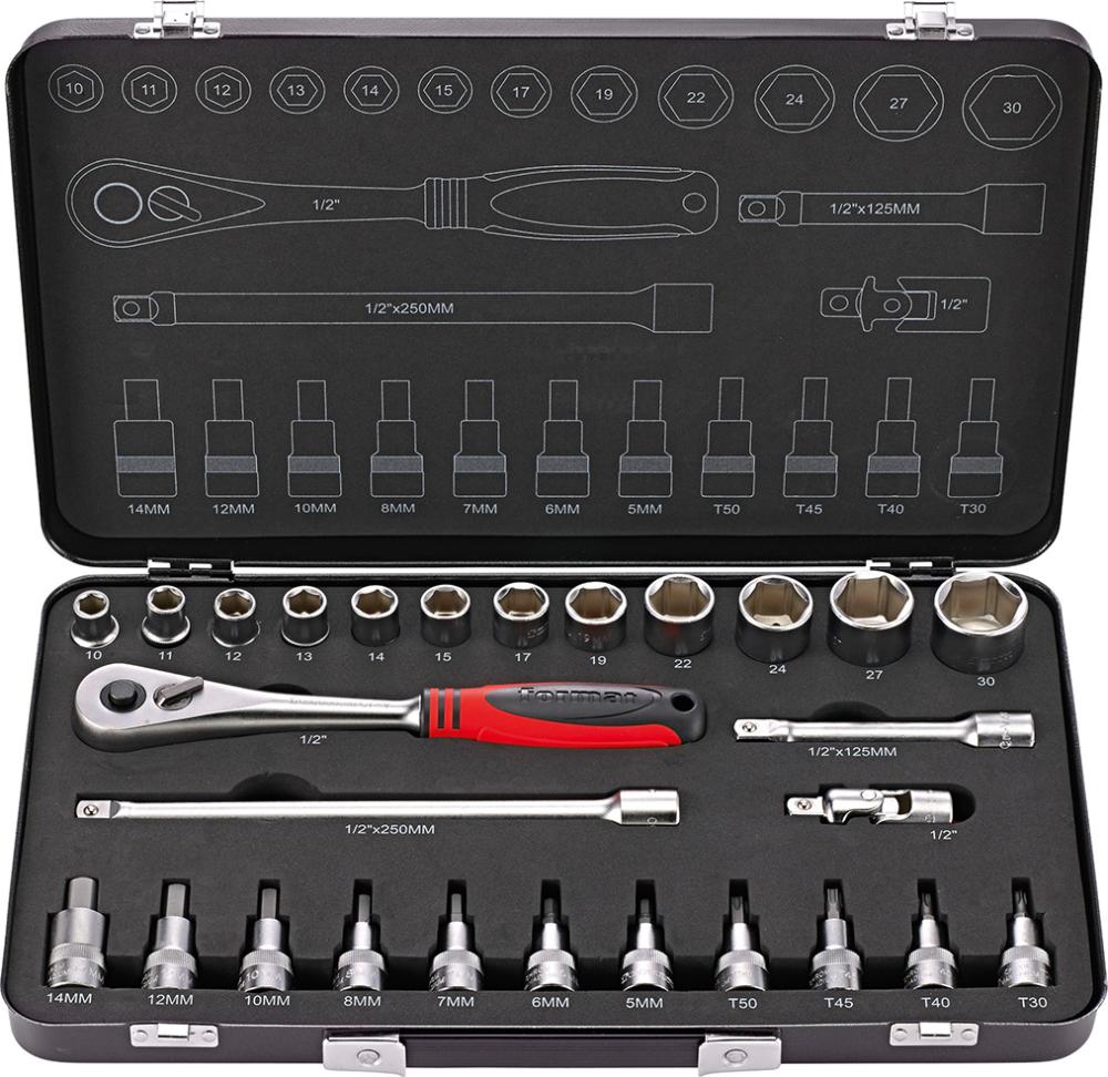 Format Steckschlüssel-Satz 1/2" 27-teilig