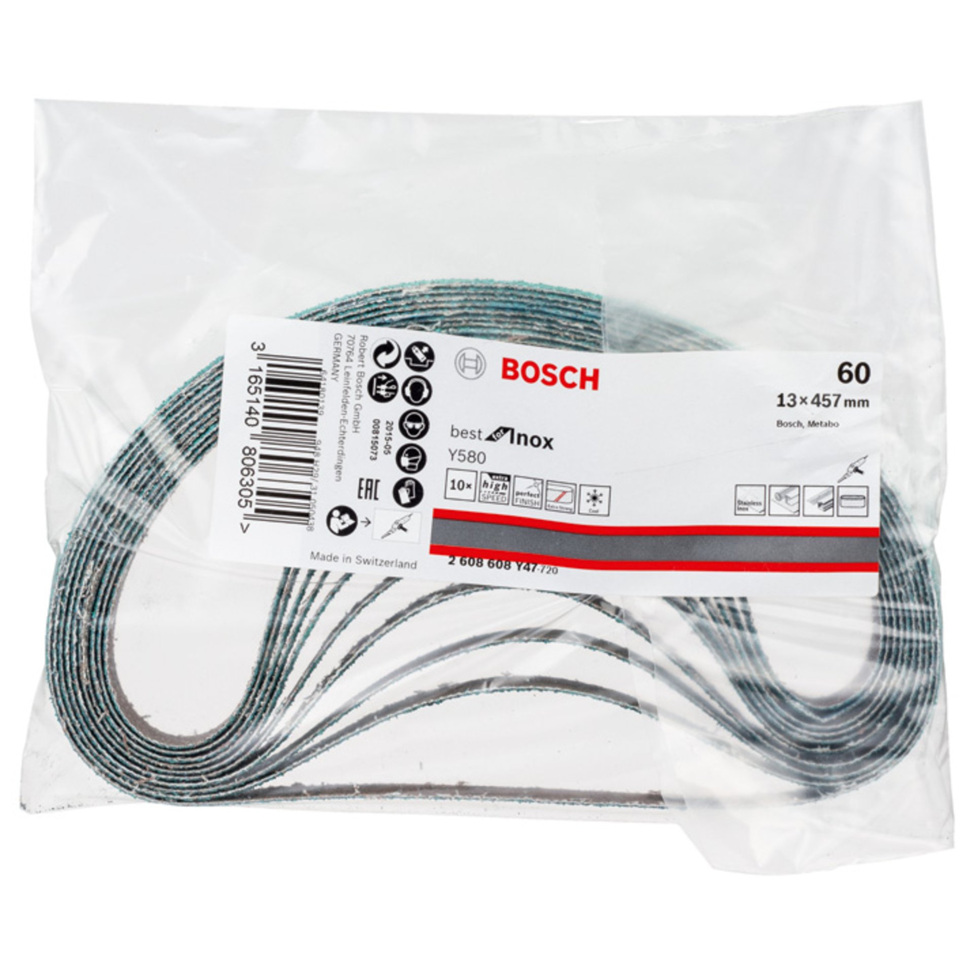 PRO Y580 Schleifband, 13 x 457 mm, 60, 10-tlg.