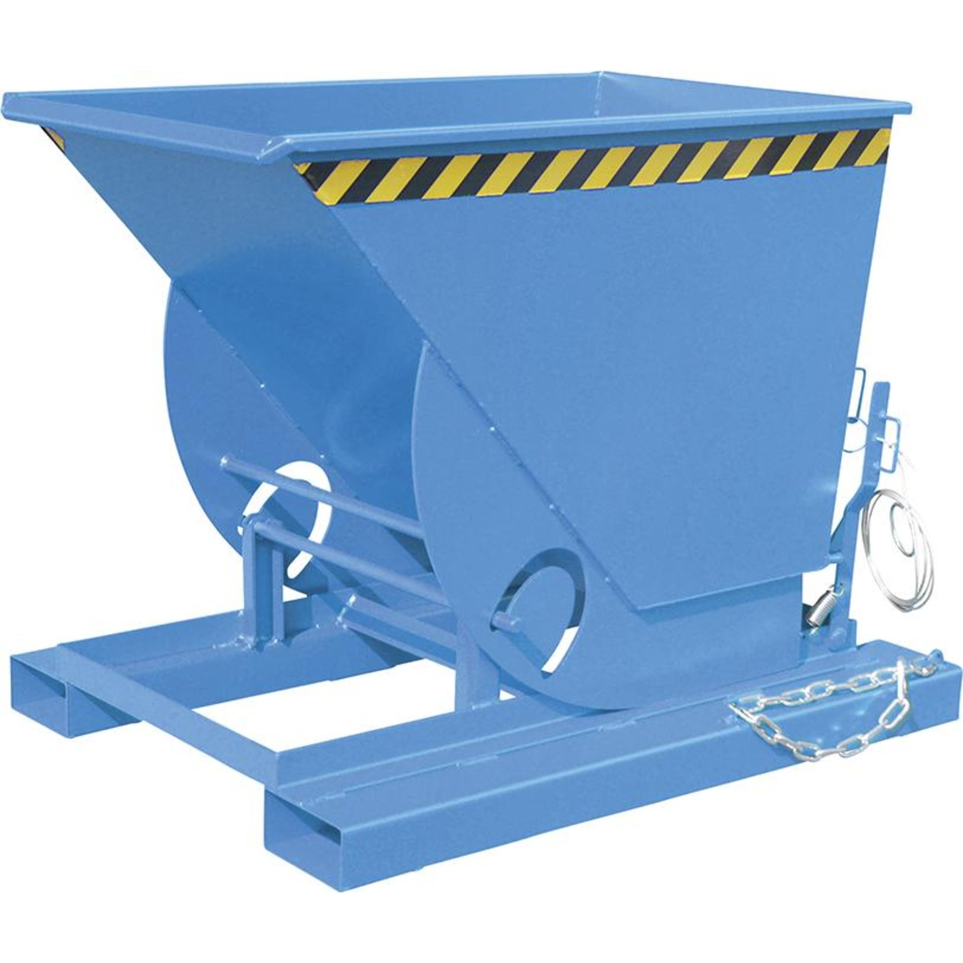 Kippbehälter AK 500 l B1010xT1420xH1070 mm RAL5012 Tragkraft 1000kg mit Abrollsystem