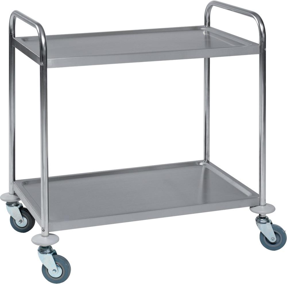 Tischwagen m. 2 Ladefl. 790x500, Edelstahl Tischwagen m. 2 Ladefl. 790x500, Edelstahl