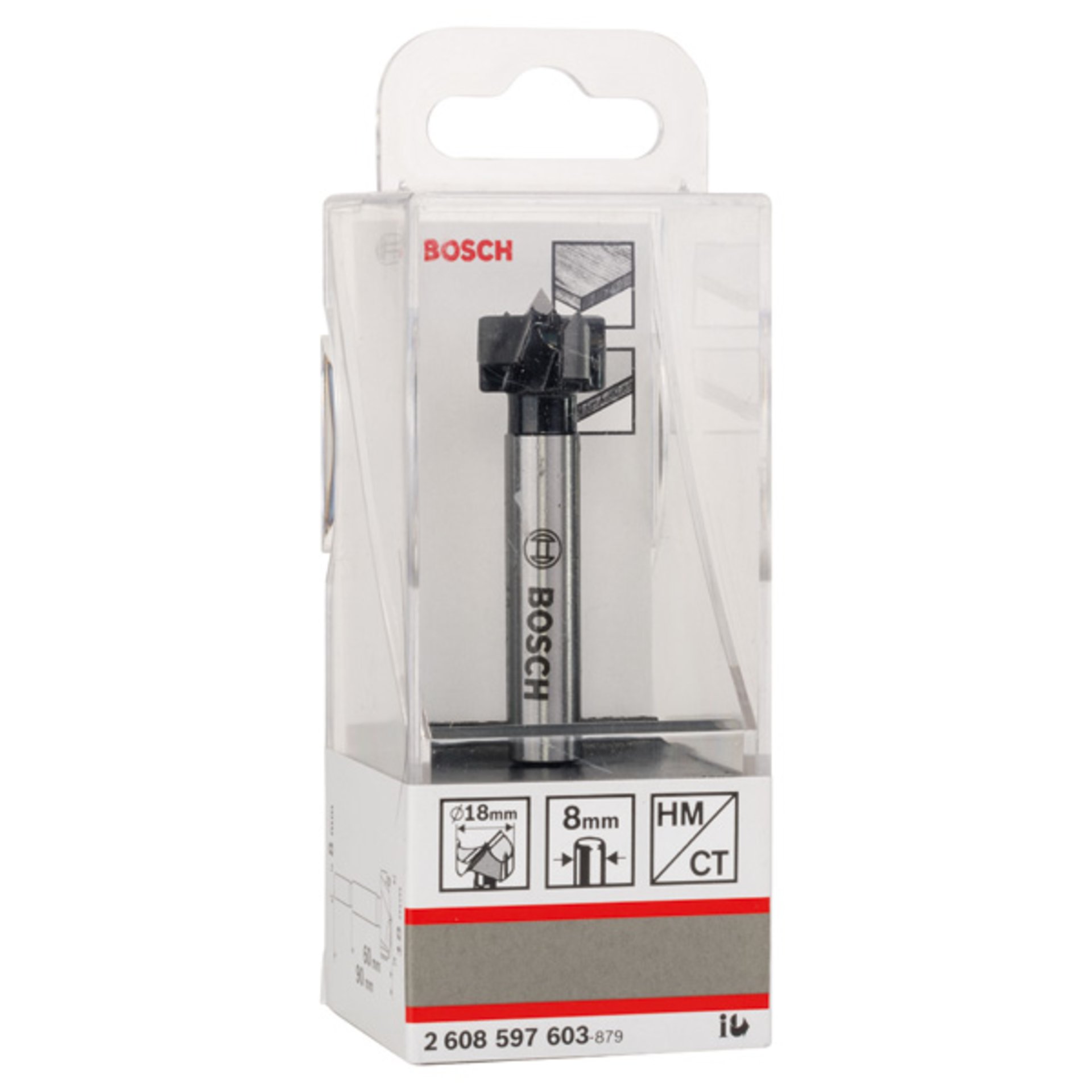 Kunstbohrer HM, 18 x 90 mm, d 8 mm